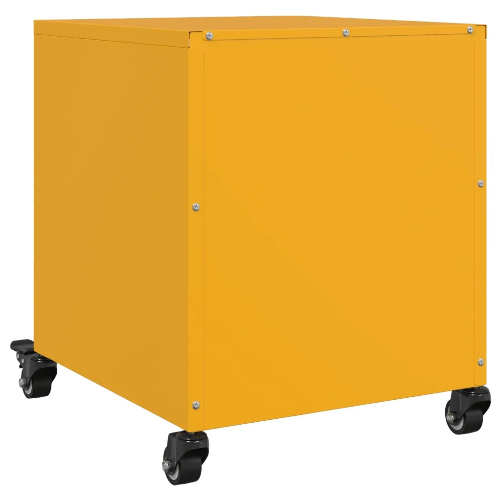 Comodino Giallo Senape 36x39x43,5 cm in Acciaio 846710