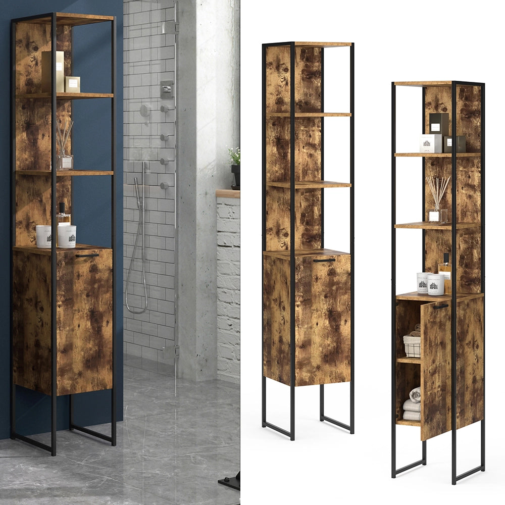Vicco Mobile bagno alto Legno antico 33 x 185 cm