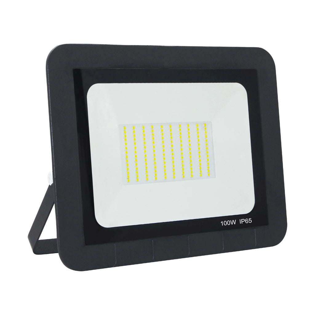 Faro LED SMD 100W 6500K 120° IP65 nero Polux 306722
