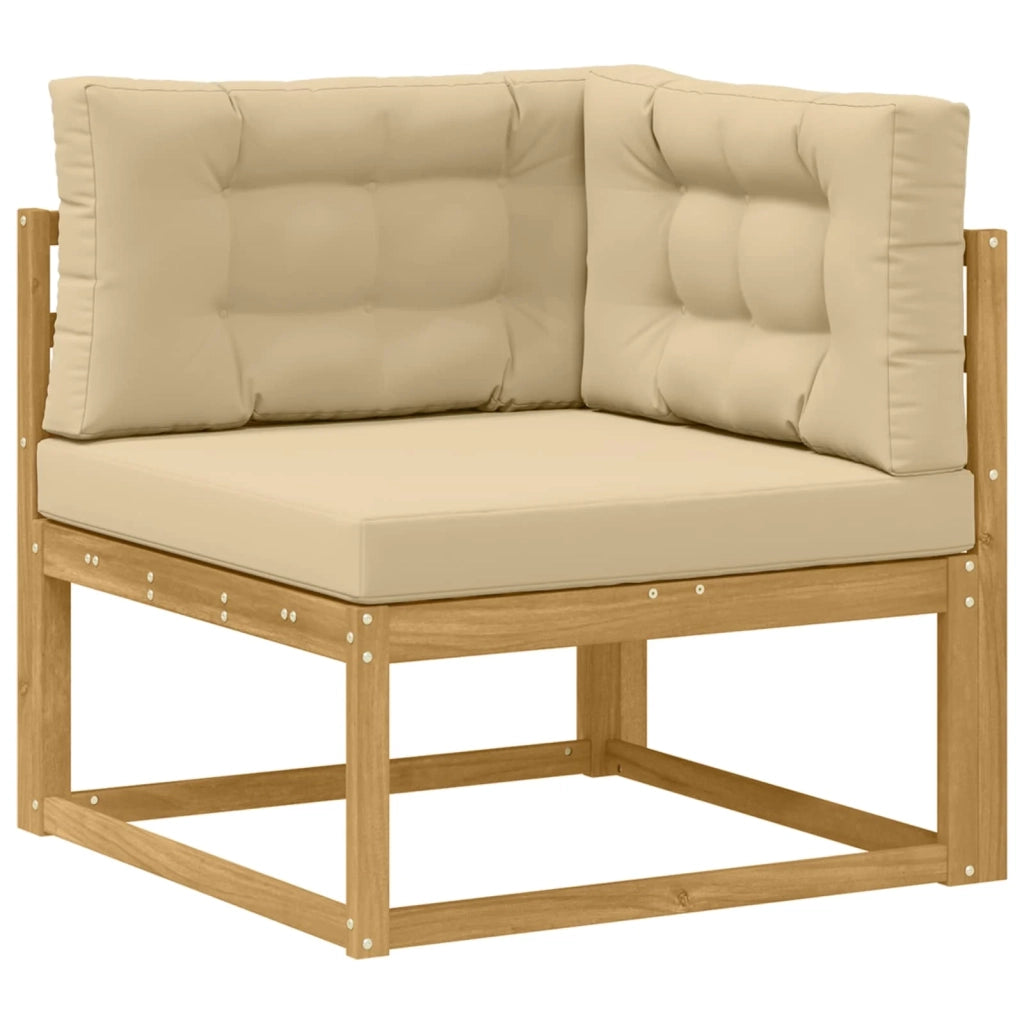 Set di divani da esterno con cuscino 10 pcs Bianco e Beige 3387112