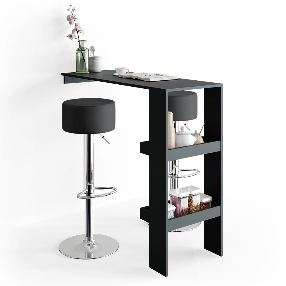 Vicco Set di 2 sgabelli da bar Nero 33 x 92 cm 2 parti