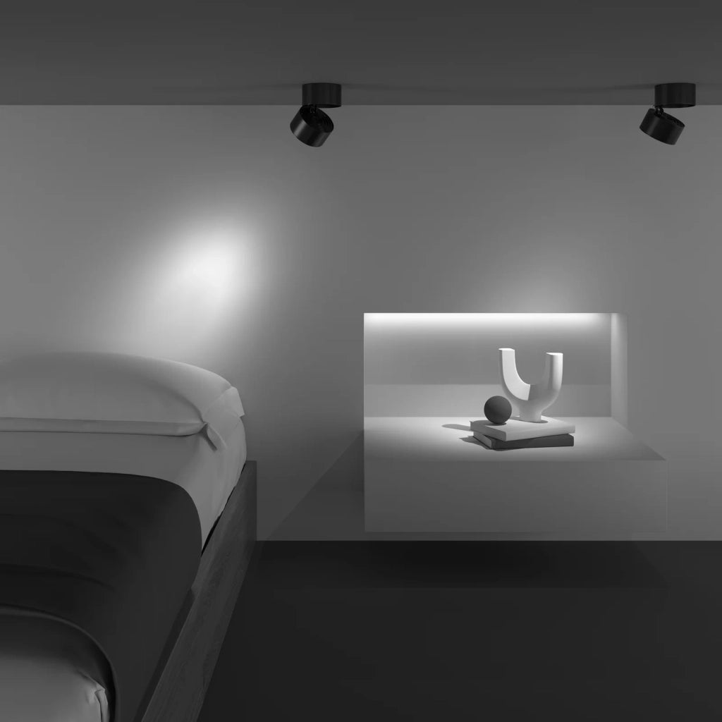 Maytoni Plafoniera moderna Yin 1 luce LED integrato nero alluminio