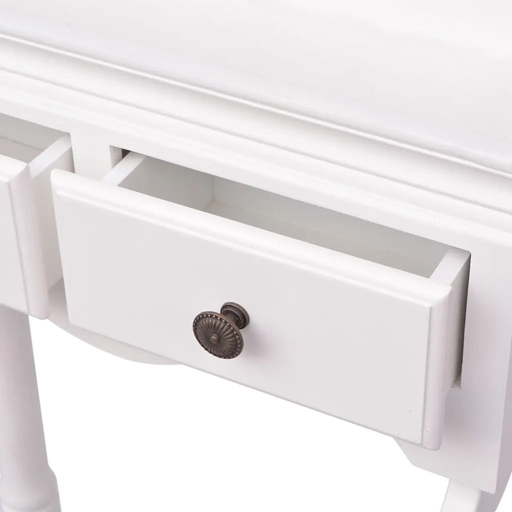 Appendiabiti con Armadietto in Legno Bianco 242751