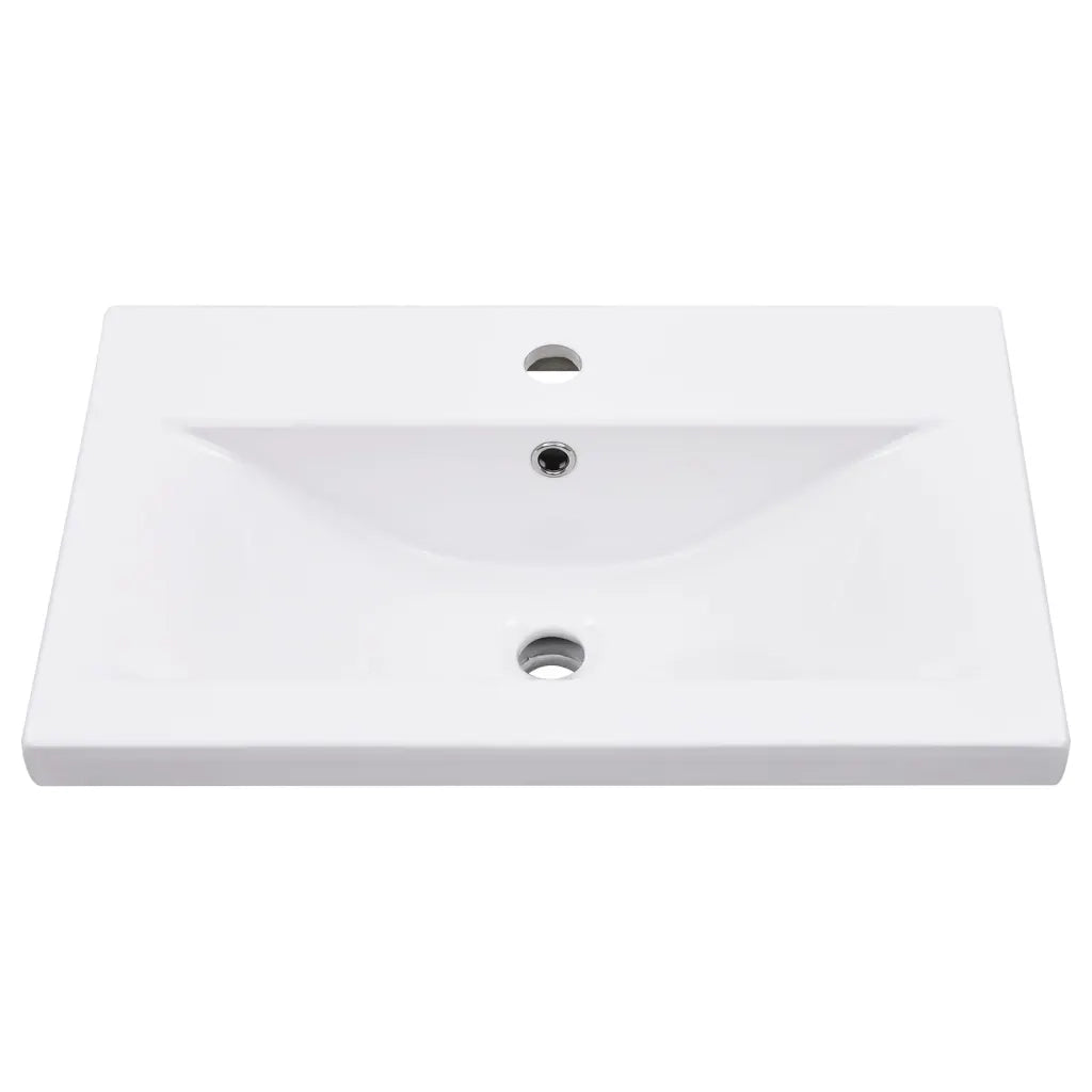 Telaio per Lavabo da Bagno con Lavabo Integrato Nero in Ferro 3101383