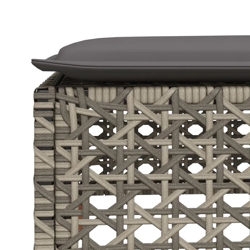 Set Divani da Giardino 7 pz con Cuscini Grigio in Polyrattan 3261939