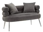 DIVANETTO SILVERY PLUS C/CUSCINI CM 133X68X69
