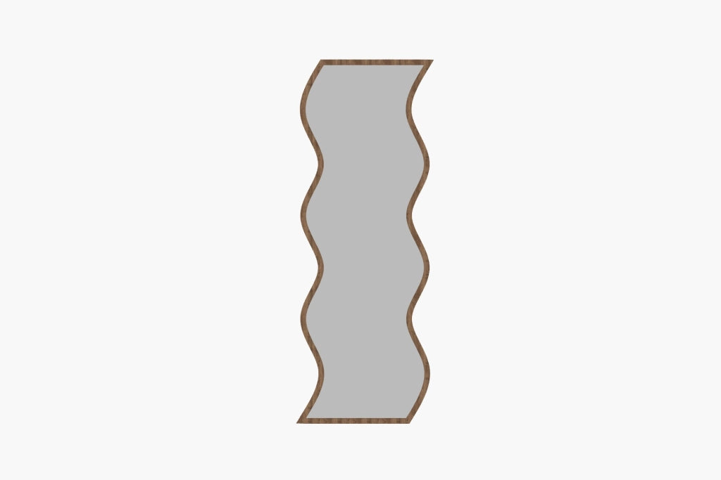 Specchio in legno "Safi" 40 x 2,2 x 120 cm - Bianco
