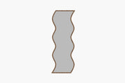 Specchio in legno "Safi" 40 x 2,2 x 120 cm - Bianco