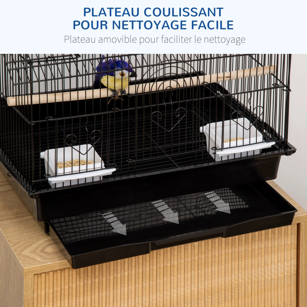 Voliera per uccelli ¨C Minimal ¨C nero 50.5x41x63 cm