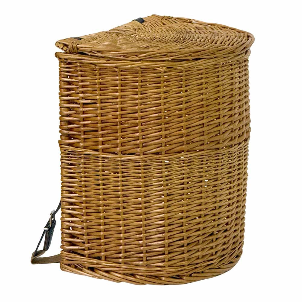Gerla Zaino Vimini con Coperchio e Tracolle 40x30 h42 Funghi Castagne Noci Bosco