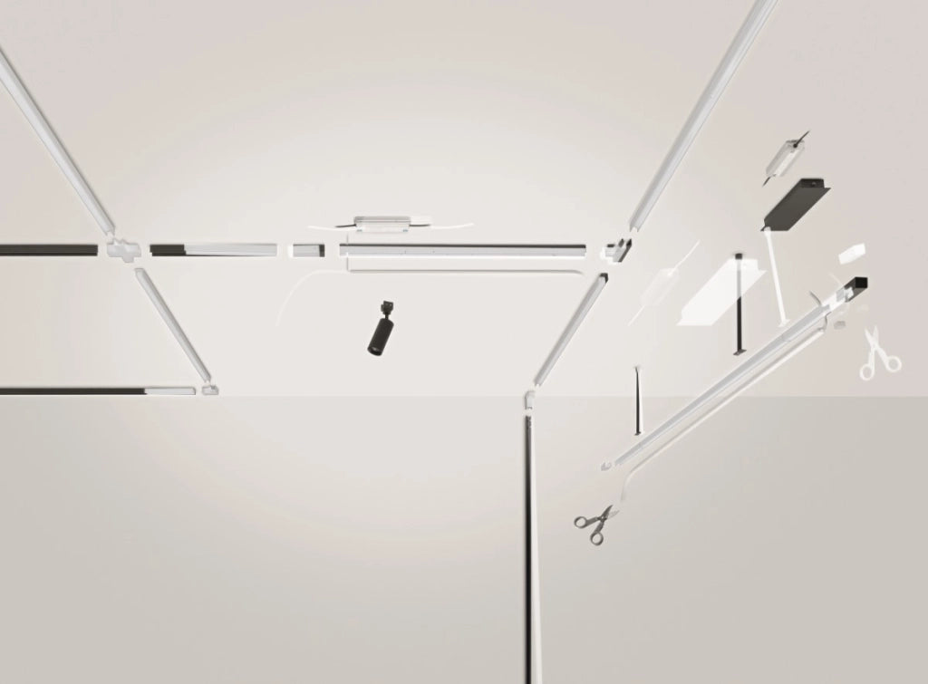 SOSPENSIONE 8W 3000K 635LM NERO 45CM  D.3CM IP65 PER SISTEMA BINARIO OUTY
