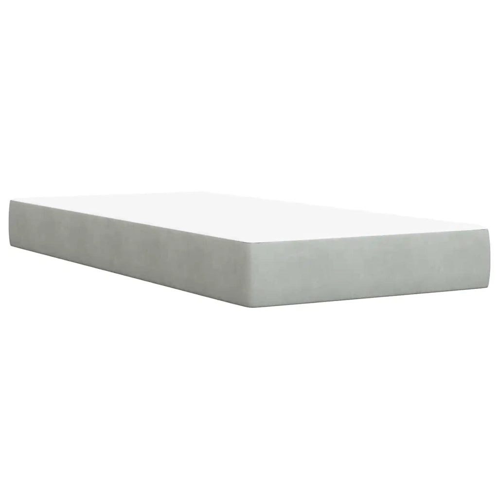 Letto box spring con materasso Grigio Chiaro 90 x 190 cm 3450614