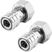 Adattatore per tubo da giardino a aspirapolvere, 3/4" GHT a 1/4" conico, converte il tubo da giardino in connessione aspirapolvere, lancia acqua per auto e connessione tubo, acciaio inossidabile, 2-pack