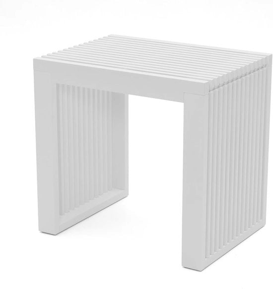 Banca a Bamboo - 1 pezzo - Bianca - 45 x 33 x 43 cm