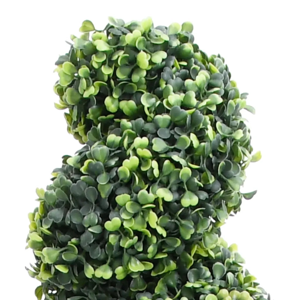 Pianta di Bosso Artificiale a Spirale con Vaso-Piante Decorative Verde 117 cm