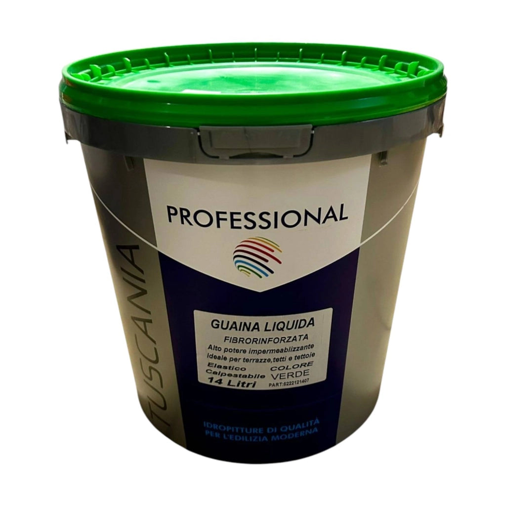 GUAINA LIQUIDA FIBRORINFORZATA VERDE 13LITRI