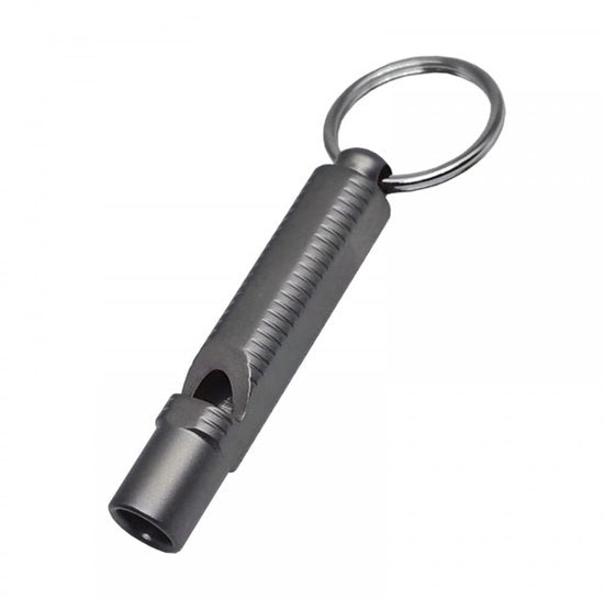 Flauto di Emergenza in Titanio - Sicurezza Esterna - 120db - 10g - Colore Grigio