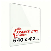 640 x 412 x 4 mm - Vetro per stufa a legna - vetro camino di ricambio - vetro per caminetto resistente al fuoco - France Vitre