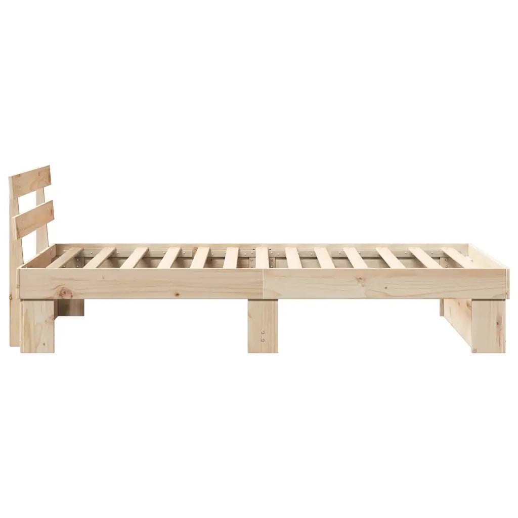Letto singolo | Letto per adulti | Struttura del letto Marrone 90 x 200 cm Pino massello