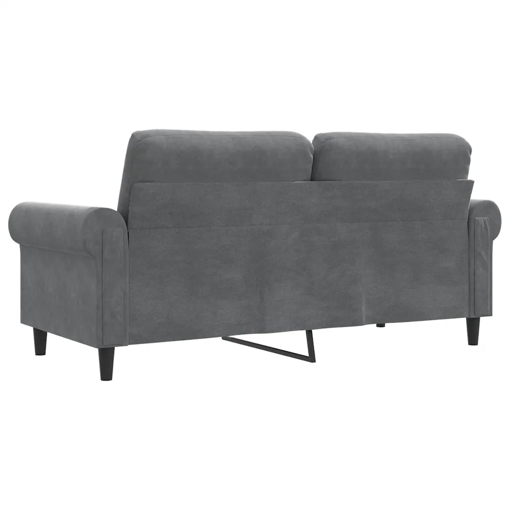 Divano a 2 Posti grigio scuro140 cm in Velluto 359530
