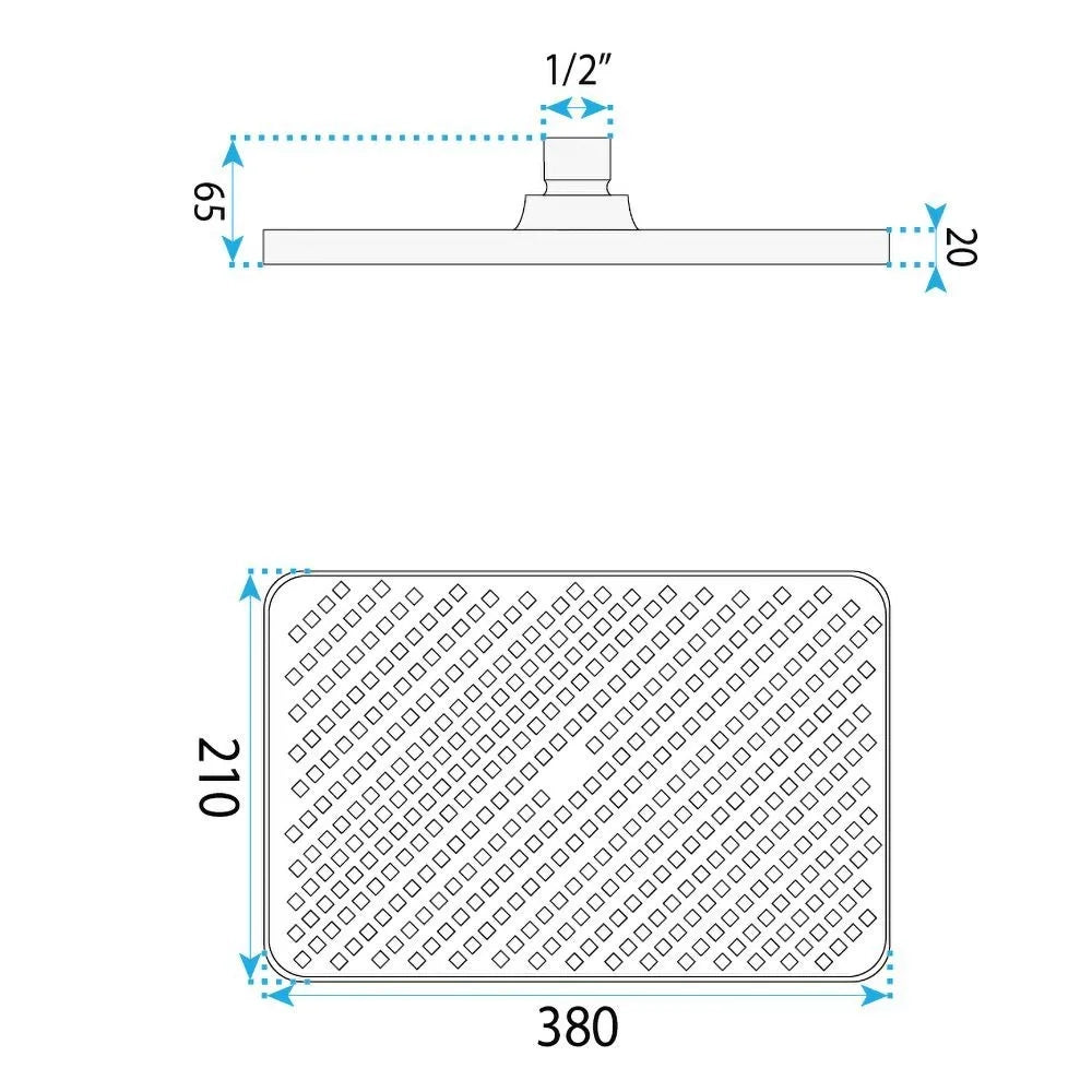 Soffione Doccia Rettangolare Rea Js-032 Titan