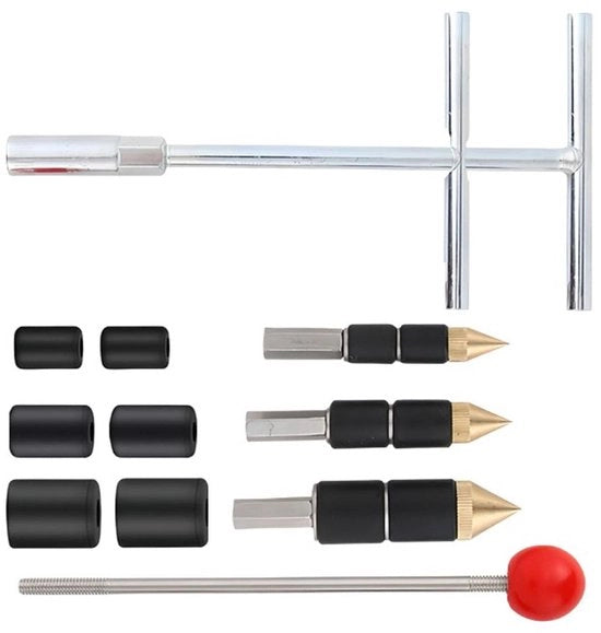 Set di fermatura di tubo per tubi PPR - Kit completo - 3 aghi di fermatura di tubo - Chiave di intercettazione - Chiave a T doppia - 6 gomiti in gomma - Leggero e robusto - Kit di preparazione di tubi per tubi PPR