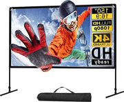 Schermo da proiezione 150 pollici telaio da proiezione con supporto - 16:9 - indoor outdoor - schermo da proiezione con supporto - schermo da proiezione portatile HD - schermo da proiezione da dietro con borsa da trasporto