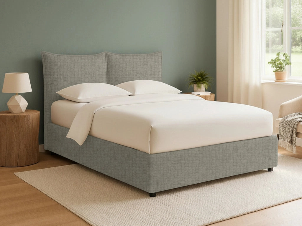 Wetherby, Letto Matrimoniale Sfoderabile Made in Italy, Grigio