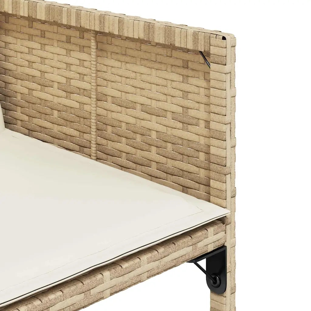 Set da Pranzo da Giardino 11 pz con Cuscini Beige in Polyrattan 3278097