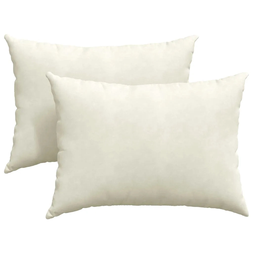Cuscini da Divano 2 pcs Crema 70 x 50 cm Tessuto in Cords 42013765