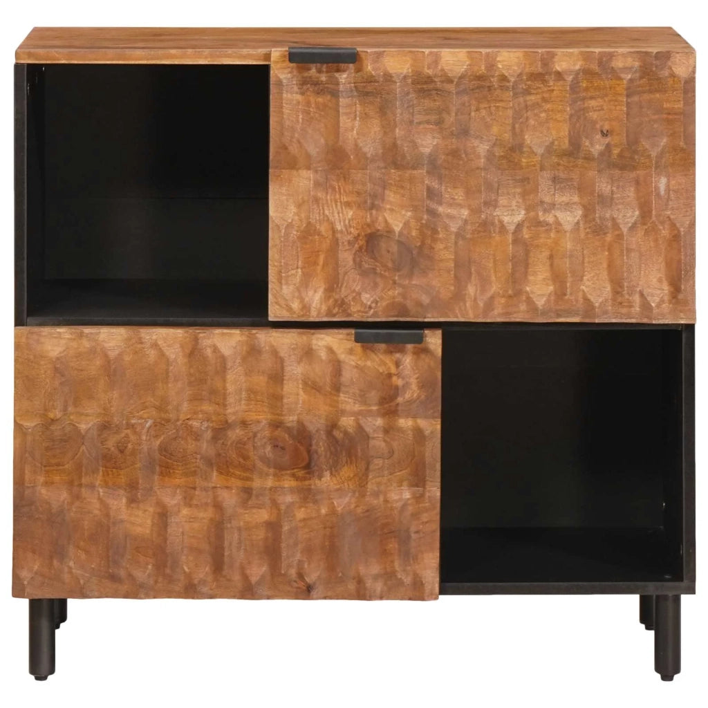 Credenza | Madia | Buffet da pranzo | Armadio da pranzo con porta Finitura Marrone Acacia 80 x 33 x 75 cm