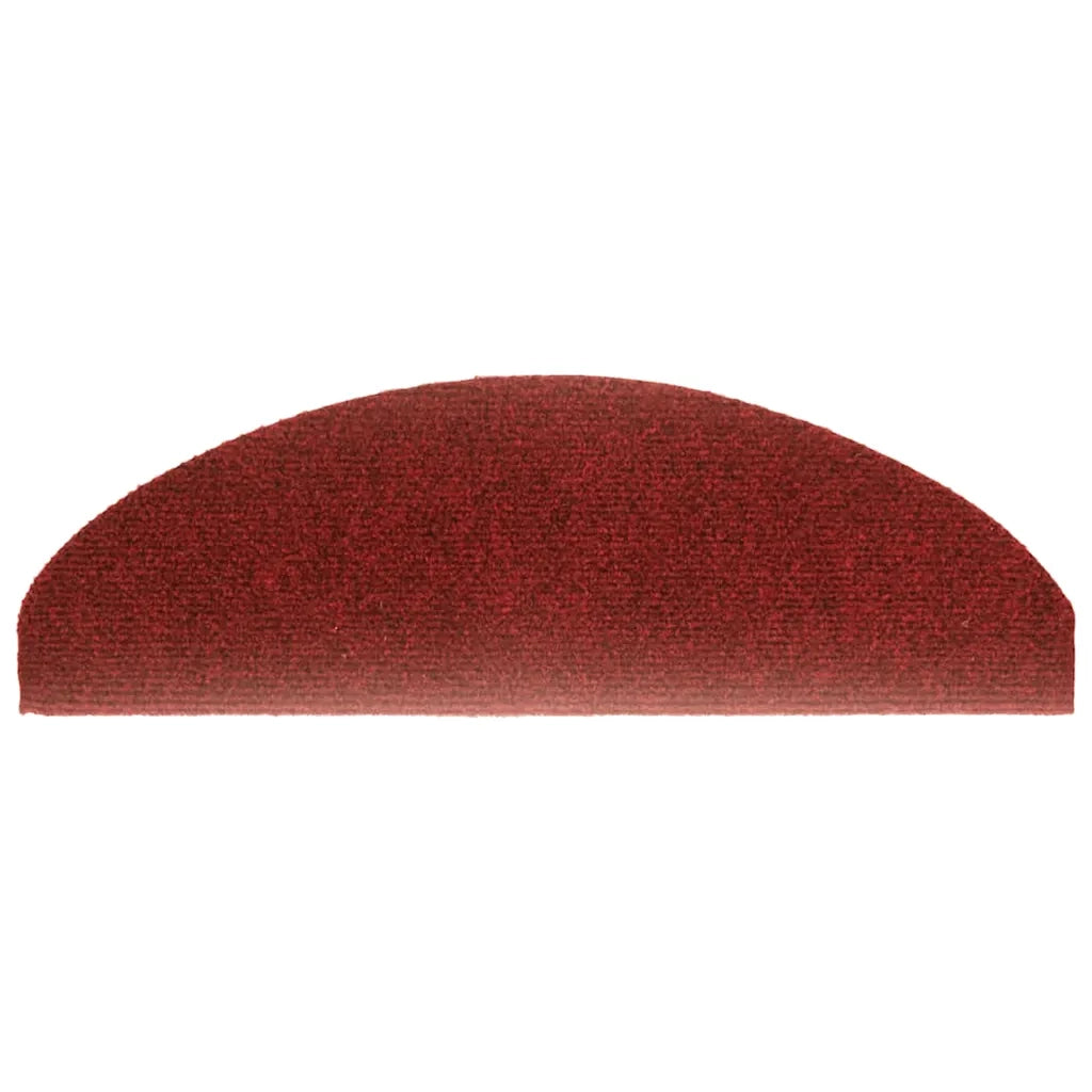 Tappetini per scale autoadesivi 30 pz 65x21x4 cm Bordeaux Rosso Semicircolari Grandi 3365659