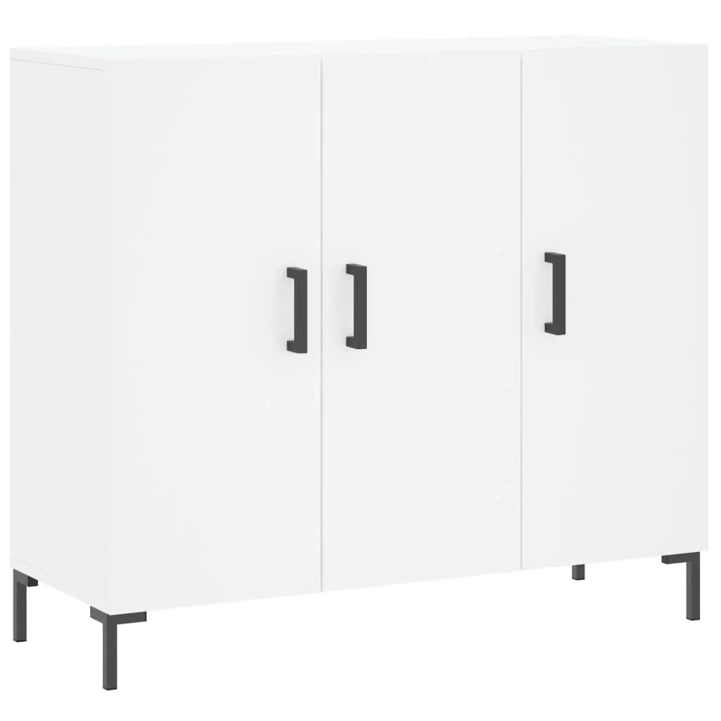 Buffet credenza cassettiera armadio mobile contenitore organizer per cucina soggiorno salotto 90 x 34 x 80 cm legno ingegnerizzato bianco 02_0030531
