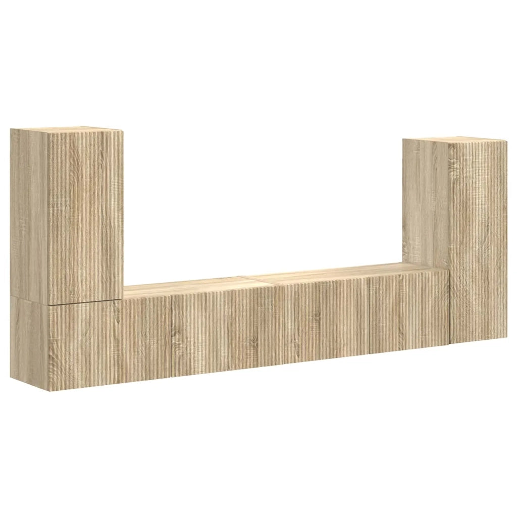 Set mobile TV 4 pcs Rovere Sonoma Legno multistrato 3409116