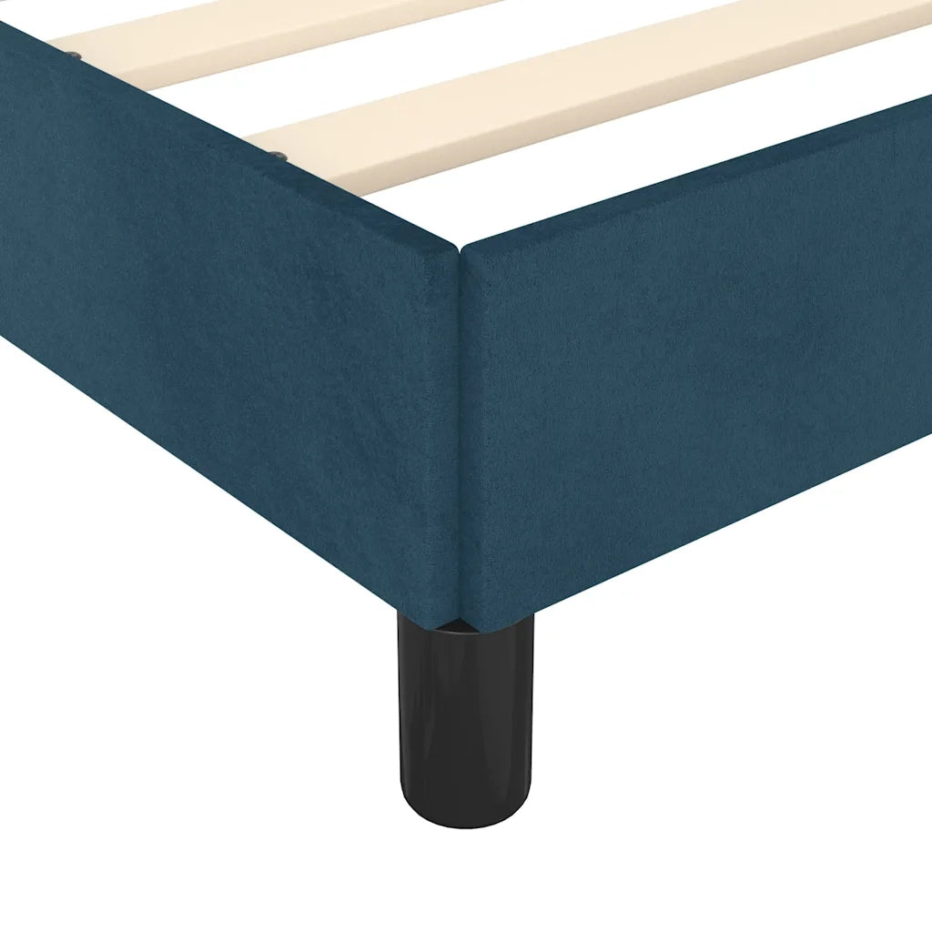 Giroletto senza Materasso Blu Scuro 200x200 cm in Velluto 347346