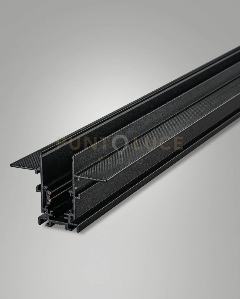 BINARIO 48V NERO INCASSO L100CM CON TAPPI IP20