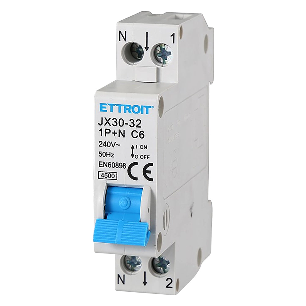 INTERRUTTORE MAGNETOTERMICO 1P+N - 10A  - ETTROIT