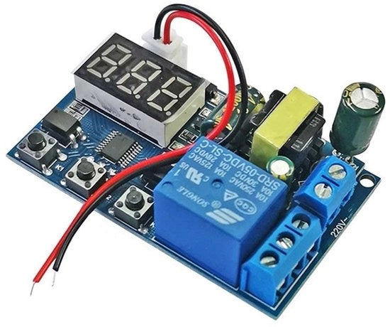 Modulo di regolazione 1 canale - AC 220 V - Regolabile con display a LED - Ritardo di trigger - Timming ciclo - Regolazione semplice - Modulo di commutazione