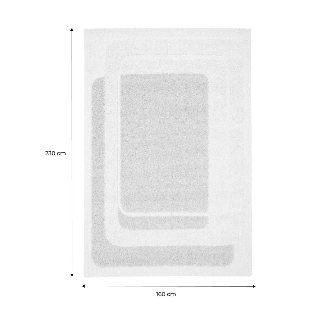 Tappeto da interno con motivo grafico beige e crema