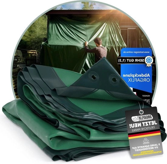 Telaio di copertura acqua impermeabile 2 x 3 m - Qualità premium - Estremamente aderente alle crepe - Duraturo - Resistente ai raggi UV - Con occhielli - Telaio di copertura in plastica - Barche - Mobili da giardino - Legno - Campeggio.