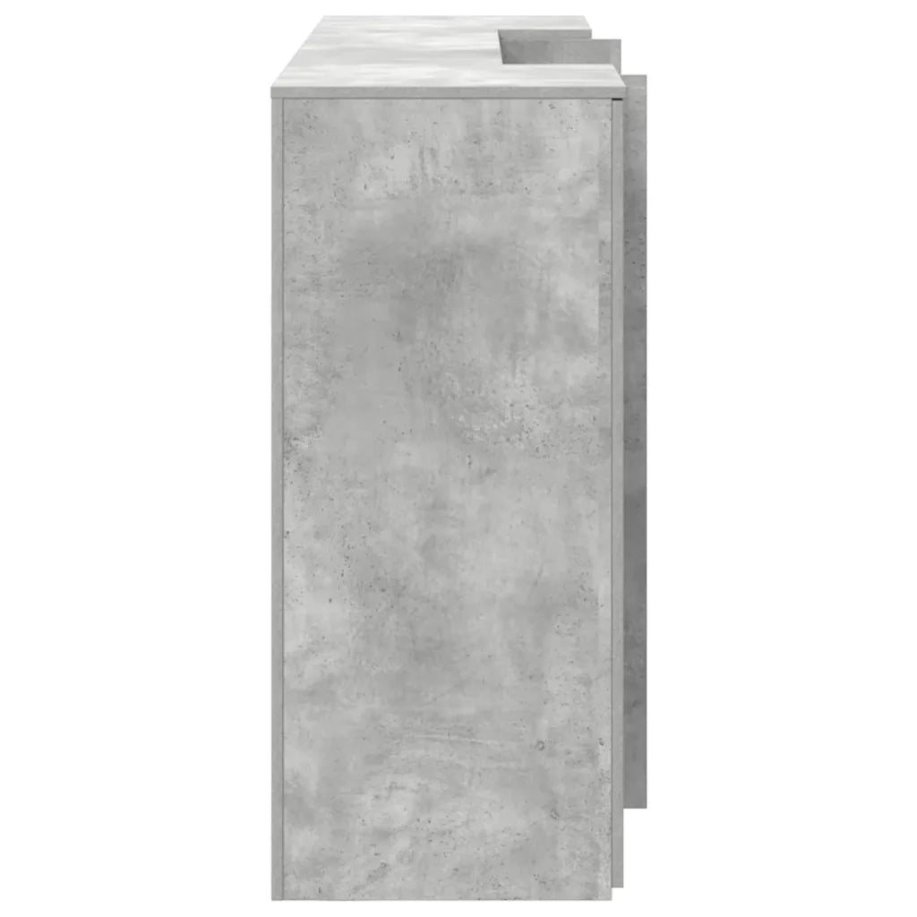 Banco Reception Grigio Cemento 200x50x103,5cm Legno Multistrato 3324181