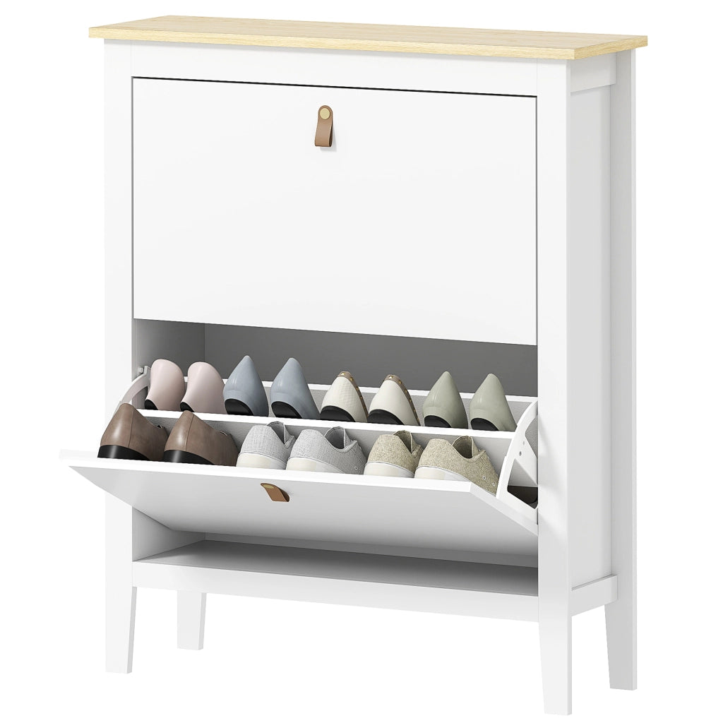 Scarpiera con cassetti e ripiani regolabili ¨C Minimal ¨C Bianco
