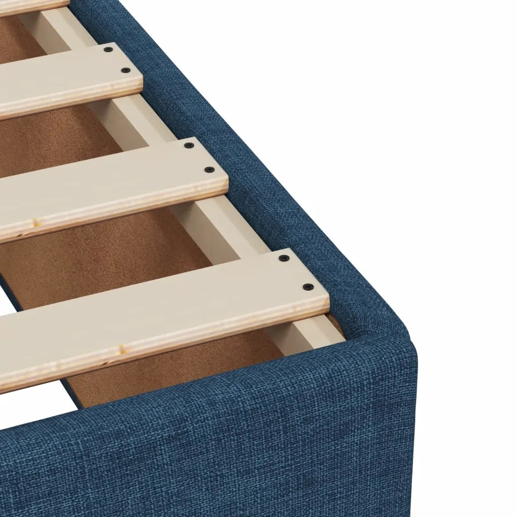 Giroletto a Molle con Materasso Blu 200x200 cm in Tessuto 3285164