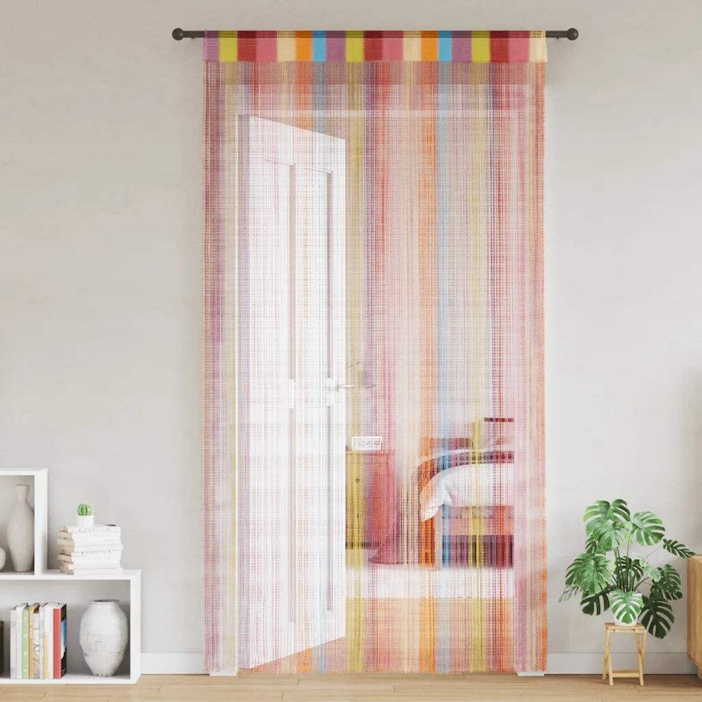 Tende a Filo 2 pz Multicolore 140x250 cm