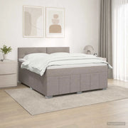 Letto box spring con materasso Tortora 140 x 200 cm Tessuto 3451231