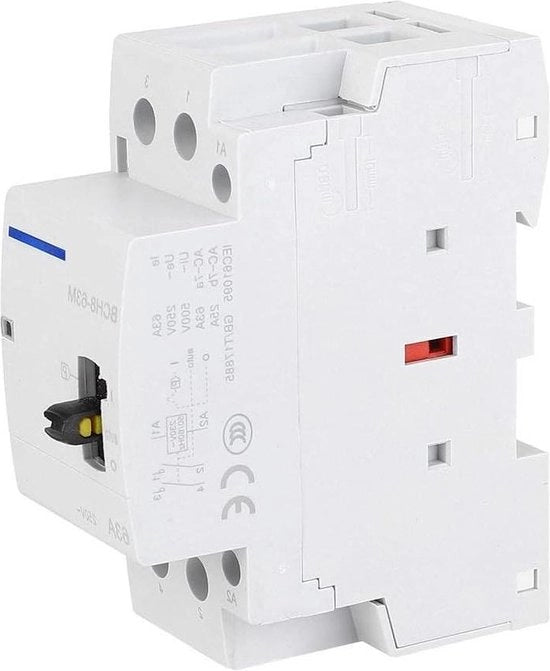 Interruttore di Casa - 230V 2P 63A 2NO 2NC 1NO1NC Interruttore Modulare per Montaggio su Rails DIN con Interruttore di Controllo Manuale (2NO) .