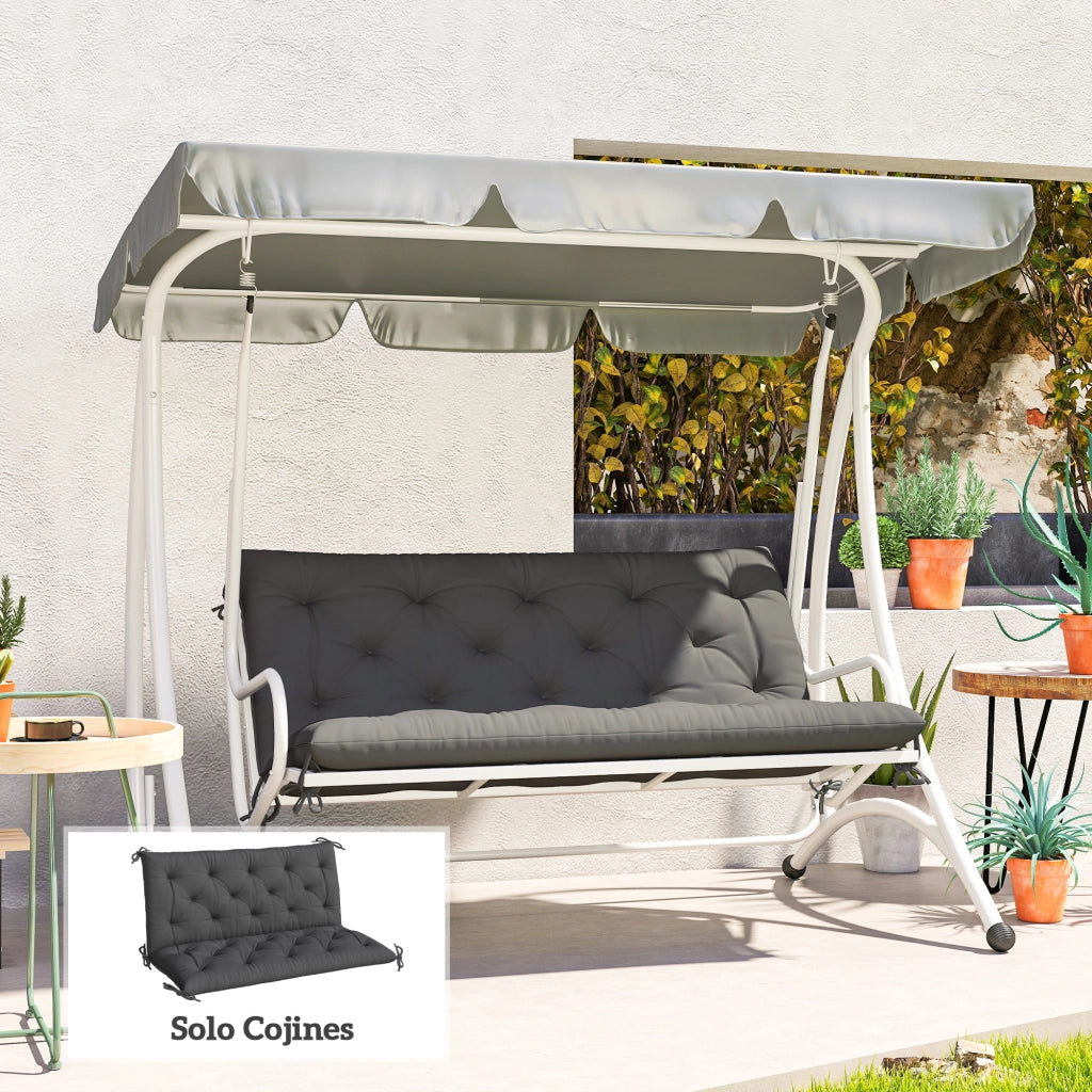Cuscino per Panchina da Giardino ¨C Minimal ¨C 120x110x12 cm Nero
