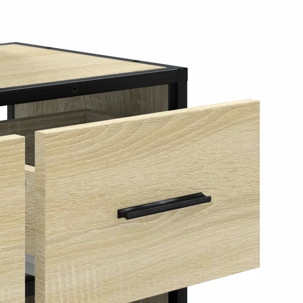 Mobile TV Rovere Sonoma 60x31x39,5cm Legno Multistrato Metallo 848910