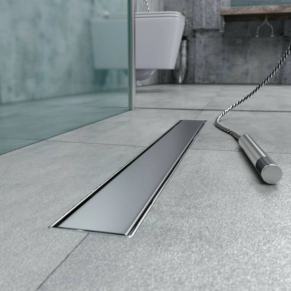Canalina di scarico doccia in acciaio inox 80 cm x 7 mod. Fill