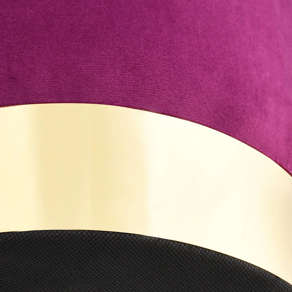 Sgabello Viola e Oro in Velluto 28 x 36 cm 249837